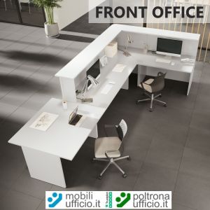 FO/03 reception FRONT OFFICE angolare con piano COLLOQUIO