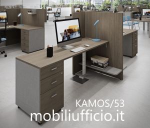 KAMOS/53 doppia scrivania KAMOS con divisorio