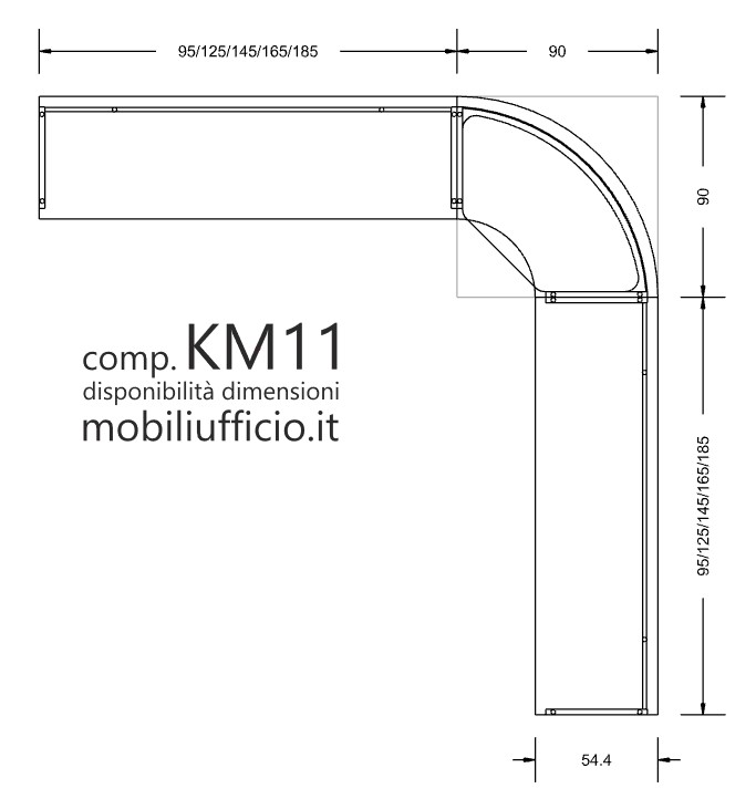 disponibilità dimensioni KM11 