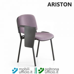AA/03 sedia conferenza ARISTON con bracciolo e tavoletta scrittoio