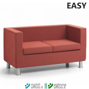 ES/2P divano EASY attesa fisso a 2 posti con tessuto a scelta