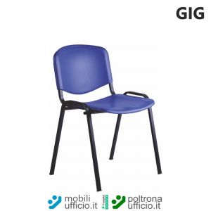 BK/20 sedia GIG impilabile con seduta e schienale polipropilene