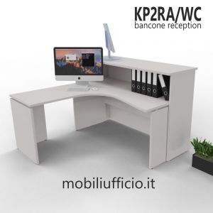 KP2RA/WC banco reception KAMOS con workstation angolare