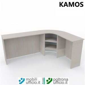 KM11 banco reception KAMOS con angolo ESTERNO