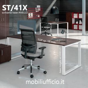 ST/41X scrivania STRATOS lineare con base ANELLO