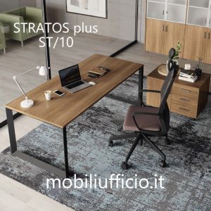 STplus/10 scrivania STRATOS PLUS con base ANELLO