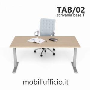 TAB/02 scrivania TAB EVO prof. 60/80 con base in metallo a T