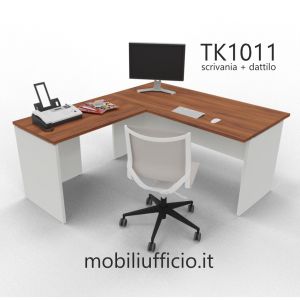 TK1011 scrivania angolo TEKO base pannellata