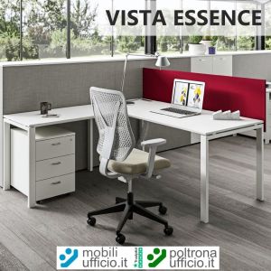 VIES/36 scrivania angolare VISTA ESSENCE base a PONTE